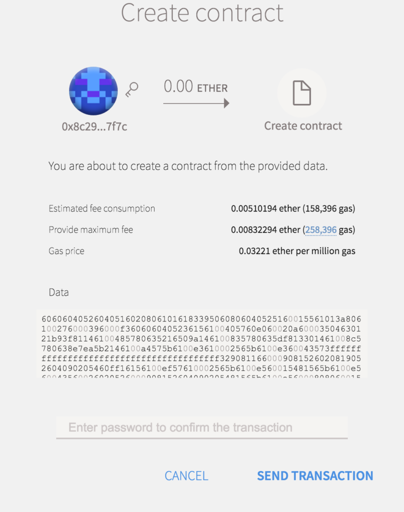 Distributed computation with Ethereum - Confirm Contract