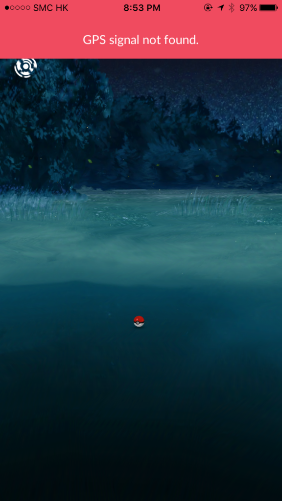 Pokemon - GPS signal not found.